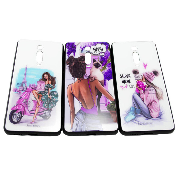 Чохол-накладка Glass Case Girls для Xiaomi Mi 9T / K20 / K20 Pro