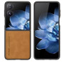 Шкіряний чохол - накладка Fanoya для Xiaomi Mix Flip коричневий