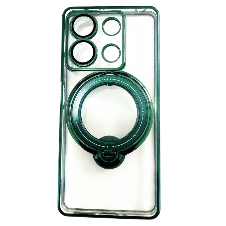 Силіконовий чохол накладка Clear Case для Redmi Note 13 4G​​ з металевим кільцем - тримачем
