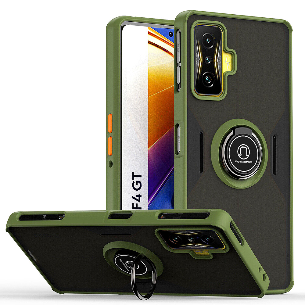 Чохол - накладка TPU Color Matte Ring для Xiaomi Poco F4 GT оливковий
