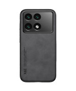 Кожаный чехол - накладка X&E для Xiaomi Poco F6 Pro / Redmi K70 с металлической вставкой