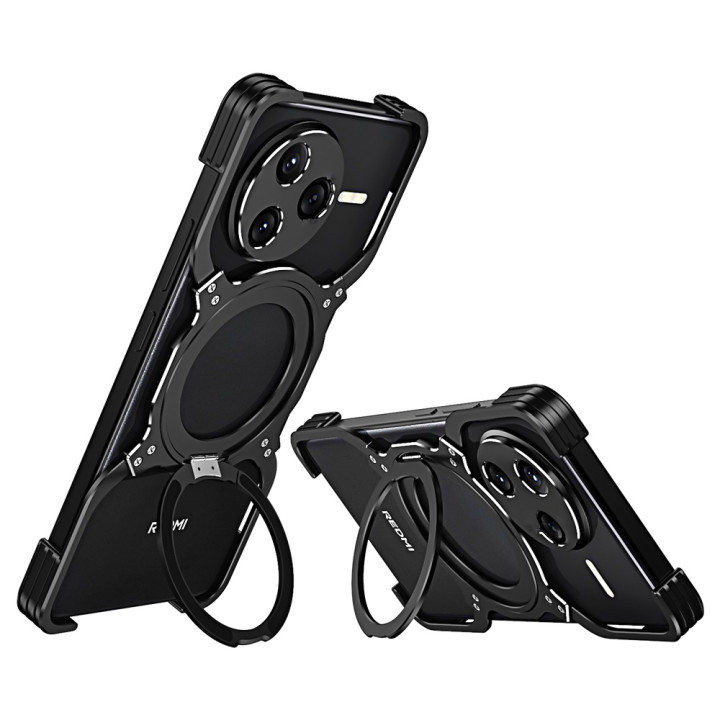 Чехол Metal Bamper with Ring для Xiaomi Poco F7 Pro / Redmi K80 с защитой на камеру Чехол Metal Bamper with Ring для Xiaomi Poco F7 Pro / Redmi K80 с защитой на камеру