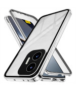 Магнитный чехол Metal Glass 360 для Xiaomi Poco F7 с защитой экрана и камеры