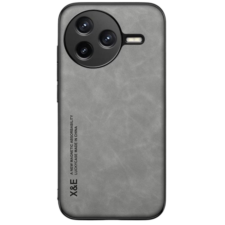 Шкіряний чохол - накладка X&E для Xiaomi Poco F7 Pro / Redmi K80 з металевою вставкою