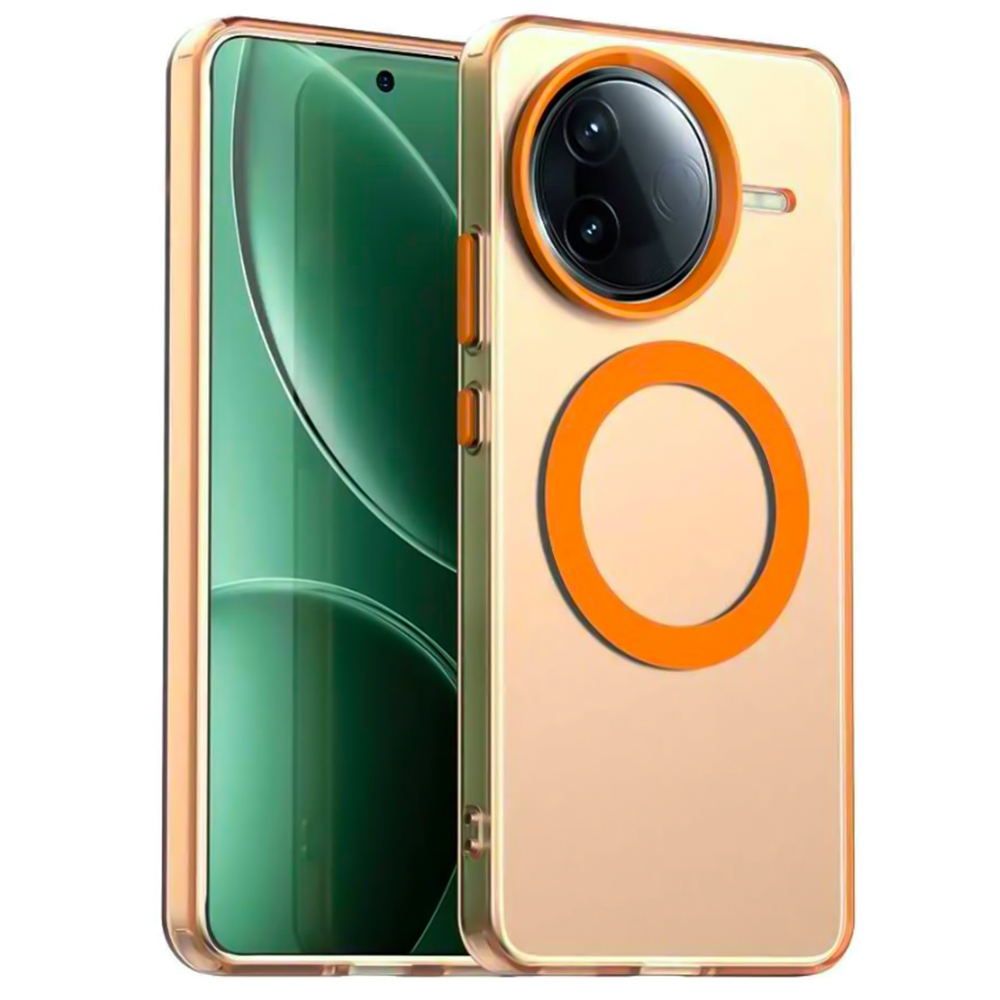 Чехол - накладка Color MagRing для Xiaomi Poco F7 Pro / Redmi K80 оранжевый