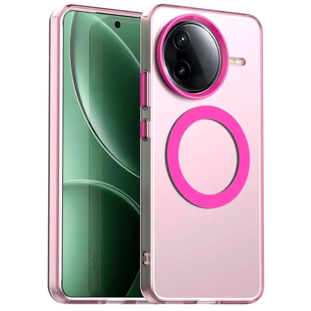 Чехол - накладка Color MagRing для Xiaomi Poco F7 Ultra / Redmi K80 Pro розовый