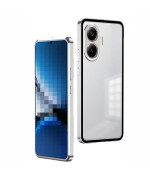 Противоударный чехол Metal Glass для Xiaomi Poco F7 с металлической рамкой