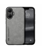Шкіряний чохол X&E для Xiaomi Poco F7 з металевою вставкою