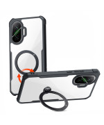 Протиударний чохол XUNDD Ring для Xiaomi Poco F7 з магнітним кільцем - підставкою, Black