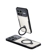 Протиударний чохол XUNDD Texture with Ring для Xiaomi Poco F8 Pro 5G / Redmi K90 5G з магнітним кільцем - підставкою, Black