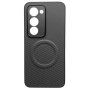 Чохол Carbon Shield with Ring для Xiaomi Poco M8s з підтримкою бездротової зарядки