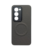 Чехол Carbon Shield with Ring для Xiaomi Poco M8s с поддержкой беспроводной зарядки
