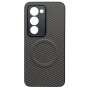 Чохол Carbon Shield with Ring для Xiaomi Poco M8s з підтримкою бездротової зарядки