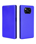 Чехол-книжка Carbon Fiber Texture для Xiaomi Poco X3 / Poco X3 Pro