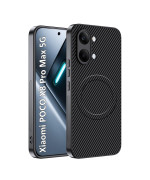 Чехол Carbon Shield with Ring для Xiaomi Poco X8 Pro Max с поддержкой беспроводной зарядки