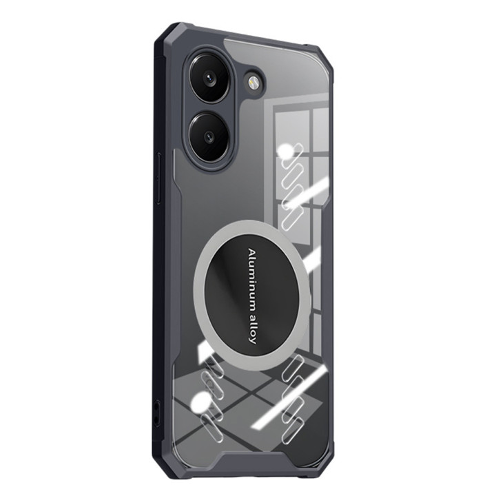 Чохол Acryl Cooling Armor для Xiaomi Poco X8 Pro з металевою пластиною, Black