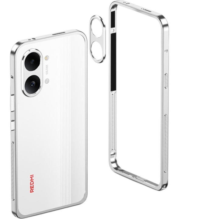 Противоударный чехол накладка Metal Frame для Xiaomi Poco X8 Pro с защитой на камеру