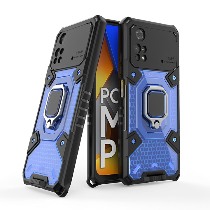 HONLEN Custodia per POCO M4 Pro (4G) Case, (6.43 Inches) Trasparente Sfumato TPU Silicone Progettata, 4 Angoli rinforzati Case