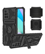 Чехол-накладка Armor Case with Card Slot с держателем на руку для Xiaomi Redmi 10