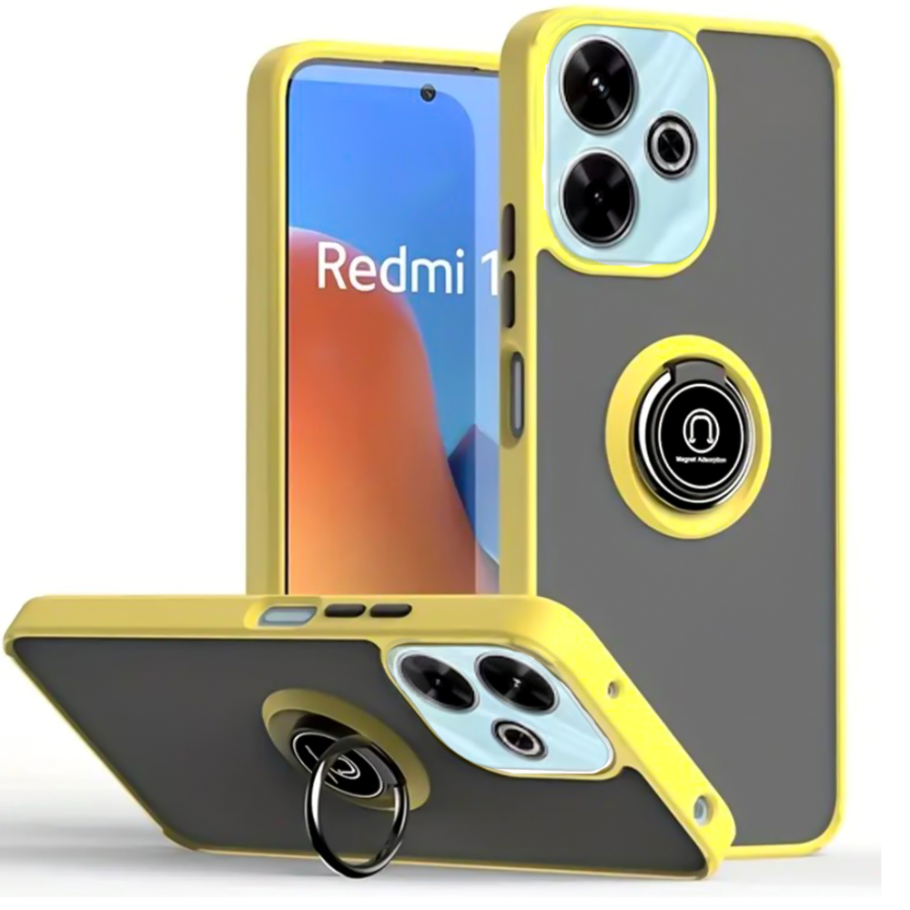 Чохол - накладка TPU Color Matte Ring для Xiaomi Redmi 13 4G / Redmi 13 5G / Poco M6 4G жовтий