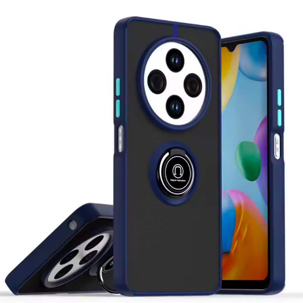 Чохол - накладка TPU Color Matte Ring для Xiaomi Redmi 14C / Poco C75 темно-синій