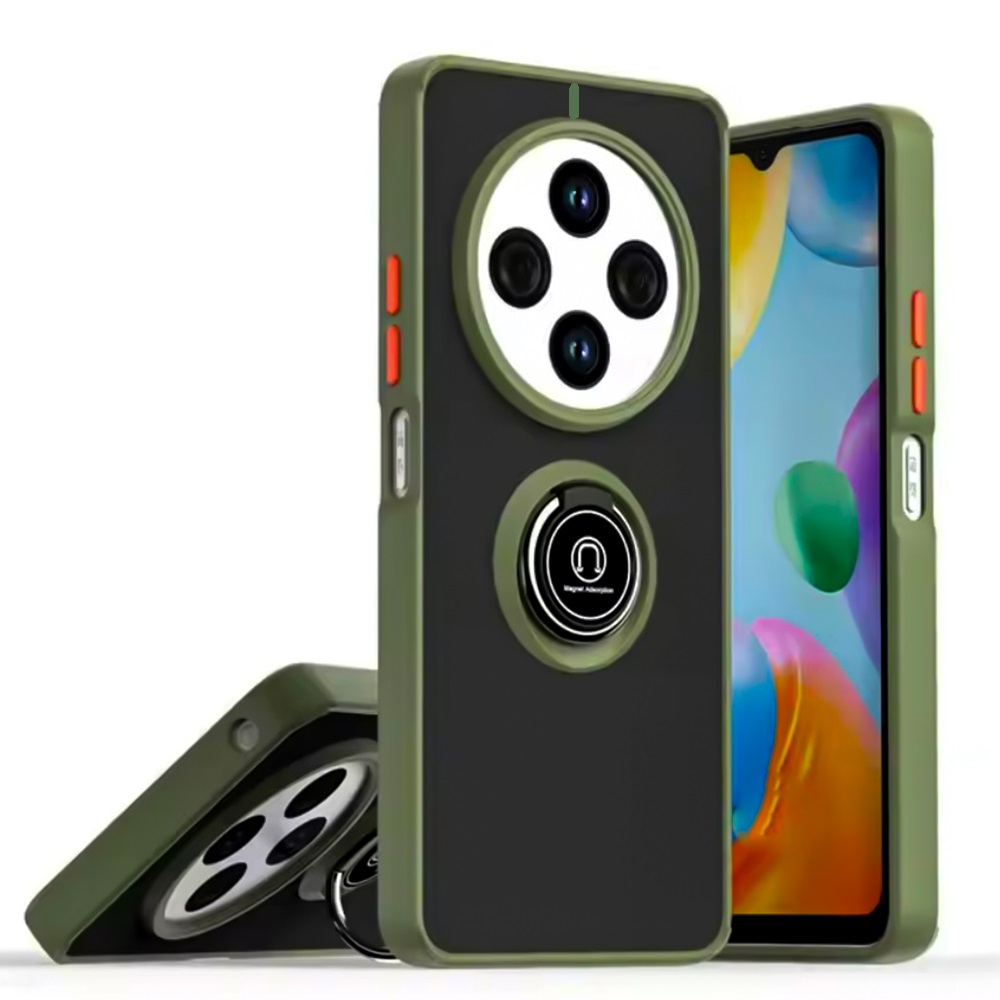 Чохол - накладка TPU Color Matte Ring для Xiaomi Redmi 14C / Poco C75 оливковий