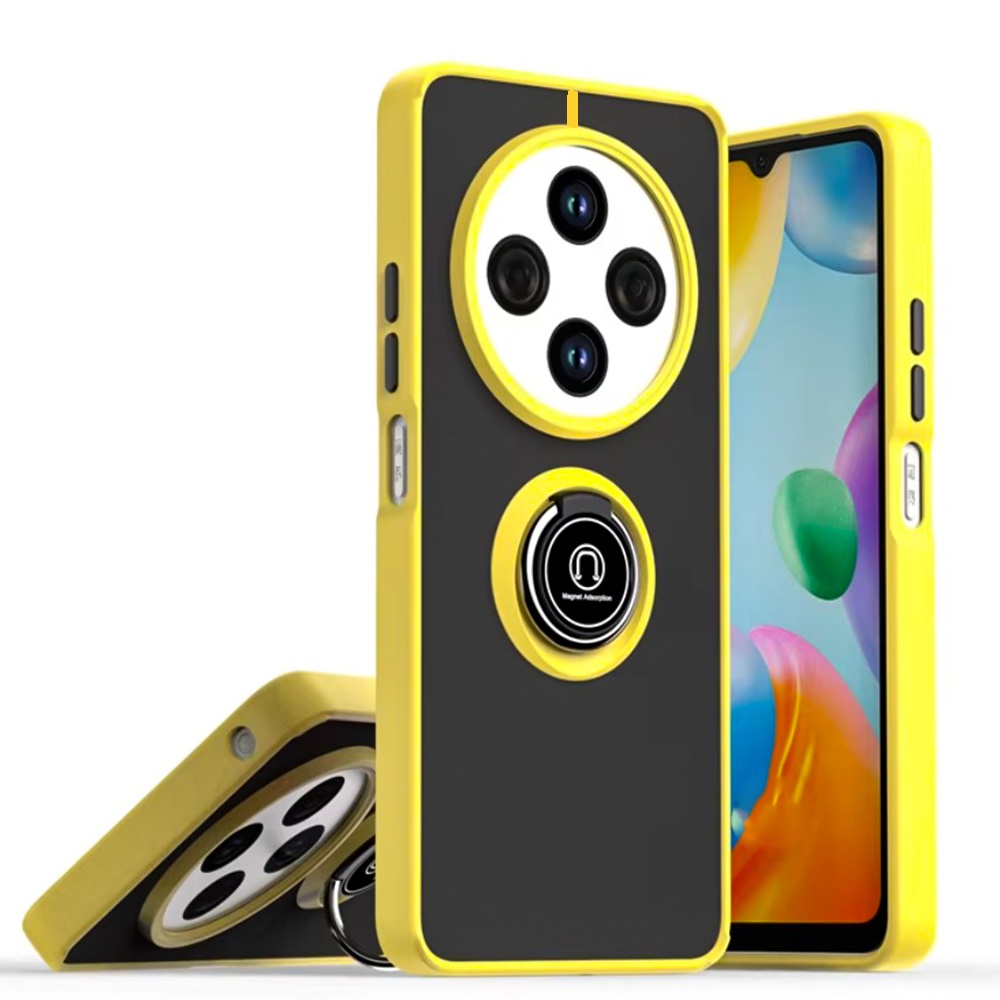 Чехол - накладка TPU Color Matte Ring для Xiaomi Redmi 14C / Poco C75 желтый