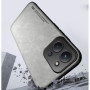 Кожаный чехол X&E для Xiaomi Redmi 15C 5G с металлической вставкой зеленый