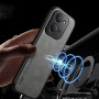Кожаный чехол X&E для Xiaomi Redmi 15C 5G с металлической вставкой зеленый