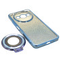 Силиконовый чехол накладка Glitter Case Kathy Tech для Xiaomi Redmi A3 с металлическим кольцом держателем в комплекте