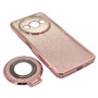 Силиконовый чехол накладка Glitter Case Kathy Tech для Xiaomi Redmi A3 с металлическим кольцом держателем в комплекте