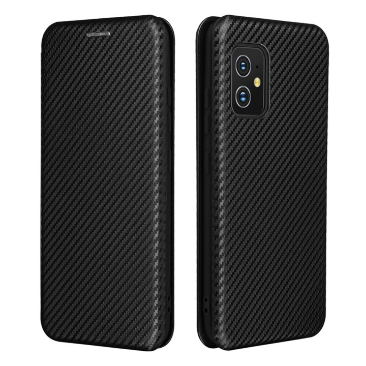 Чехол-книжка Carbon Fiber Texture для Xiaomi Redmi Note 10 Pro