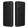 Чехол-книжка Carbon Fiber Texture для Xiaomi Redmi Note 10 Pro черный