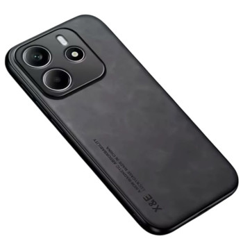 Шкіряний чохол - накладка X&E для Xiaomi Redmi Note 14 4G з металевою вставкою