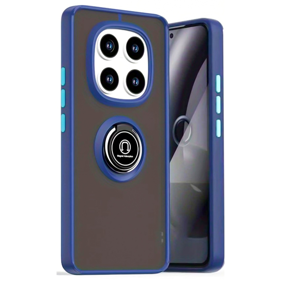 Чехол - накладка TPU Color Matte Ring для Xiaomi Poco X7 / Redmi Note 14 Pro 5G синий