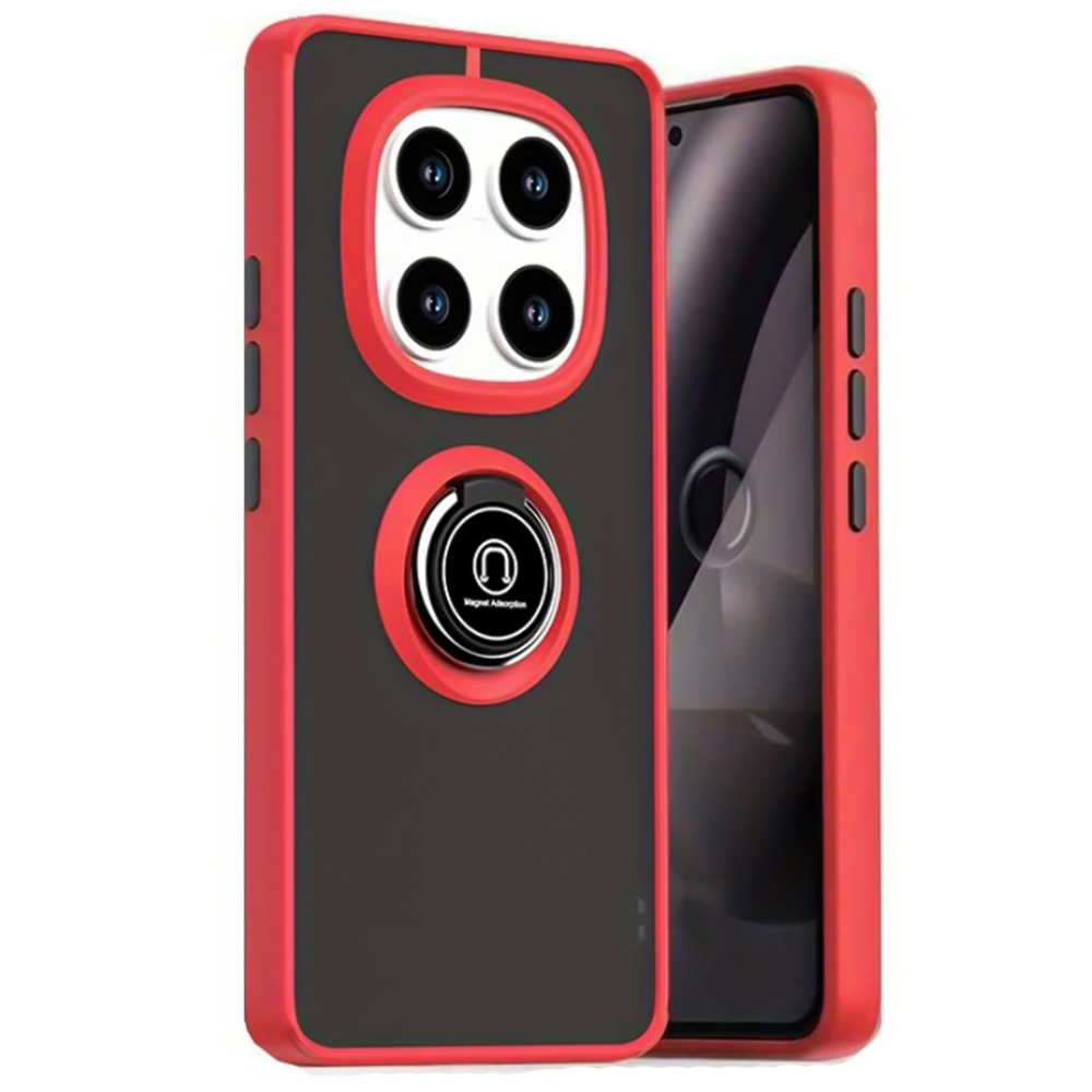 Чехол - накладка TPU Color Matte Ring для Xiaomi Poco X7 / Redmi Note 14 Pro 5G красный