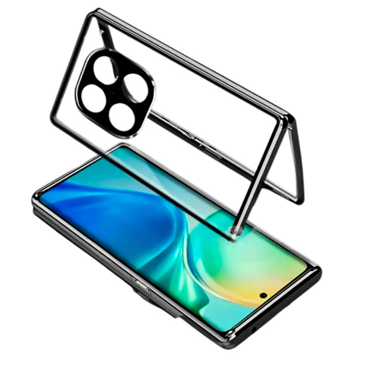 Магнитный чехол Metal Glass 360 для Xiaomi Redmi Note 15 Pro+ 5G / Poco M8 Pro 5G с защитой экрана и камеры