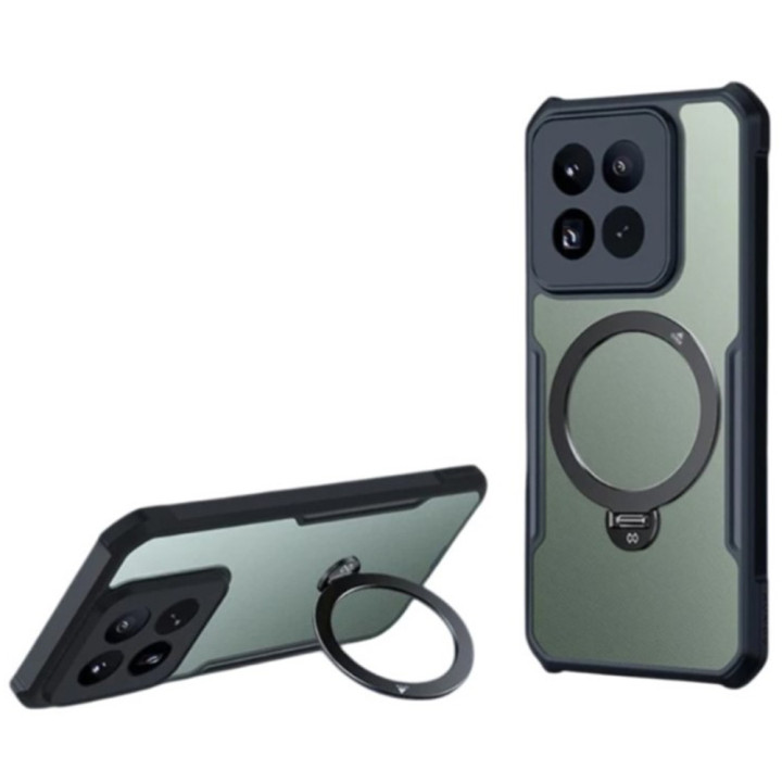 Протиударний чохол XUNDD Ring для Xiaomi 17 з магнітним кільцем - підставкою, Black