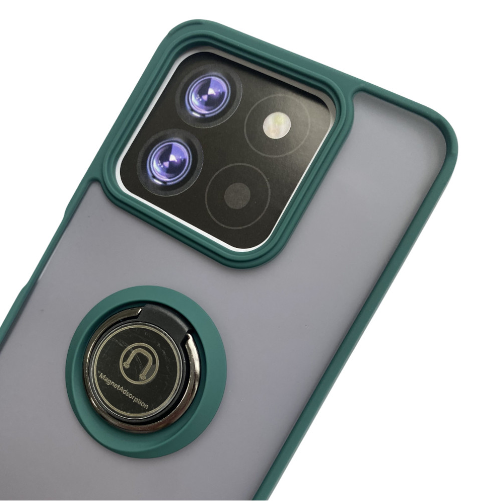 Чехол - накладка TPU Color Matte Ring для ZTE Blade A35 / A55 зелёный
