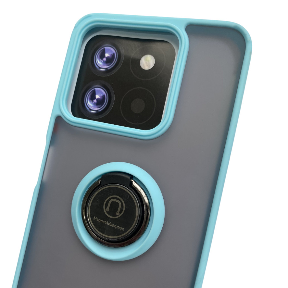 Чехол - накладка TPU Color Matte Ring для ZTE Blade A35 / A55 голубой