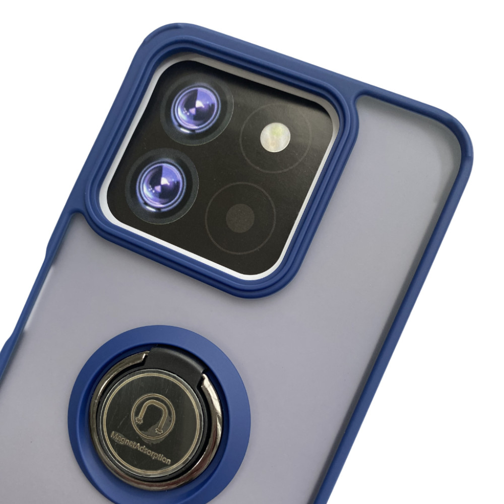 Чехол - накладка TPU Color Matte Ring для ZTE Blade A35 / A55 синий