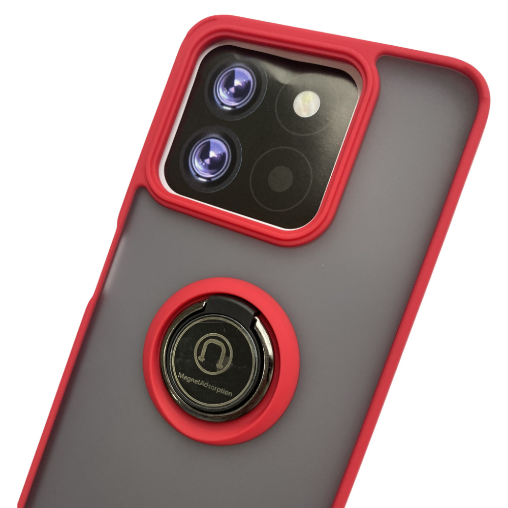 Чехол - накладка TPU Color Matte Ring для ZTE Blade A35 / A55 красный