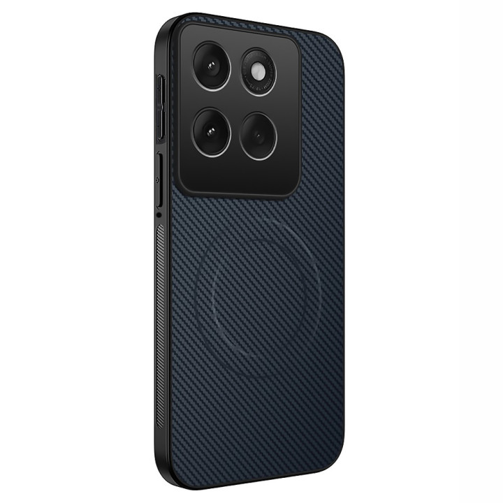 Чехол Carbon Shield with Ring для Motorola Edge 60 Pro с поддержкой беспроводной зарядки