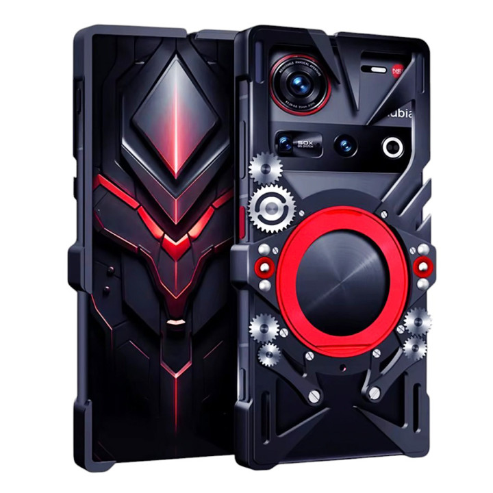 Чохол Metal Cyber Bamper для ZTE nubia Z70s Ultra з кільцем та шнурком - тримачем