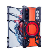 Чехол Metal Cyber Bamper для ZTE nubia RedMagic 10 Air с кольцом и шнурком - держателем