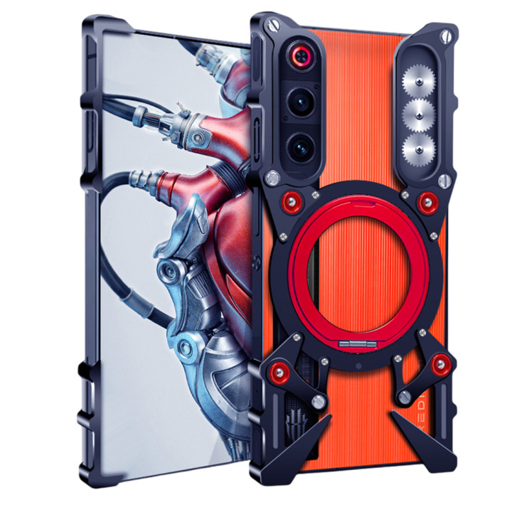 Чохол Metal Cyber Bamper для ZTE nubia RedMagic 10 Air з кільцем та шнурком - тримачем