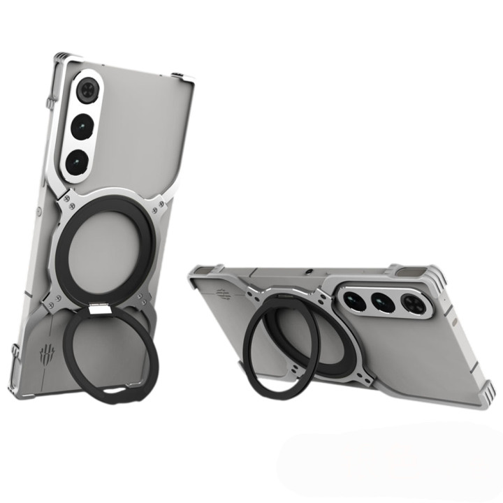 Чехол Metal Bamper для ZTE nubia RedMagic 10 Air с кольцом – подставкой и защитной рамкой на камеру