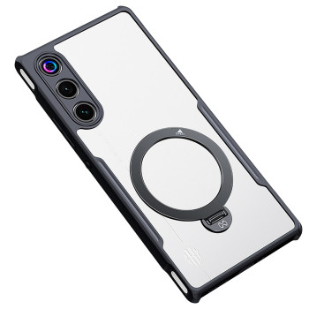 Протиударний чохол XUNDD Texture with Ring для ZTE nubia RedMagic 10 Air з магнітним кільцем - підставкою, Black