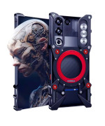 Чехол Metal Cyber Bamper для ZTE nubia RedMagic 11 Air с кольцом и шнурком - держателем