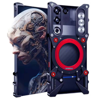 Чохол Metal Cyber Bamper для ZTE nubia RedMagic 11 Air​​​ з кільцем та шнурком - тримачем